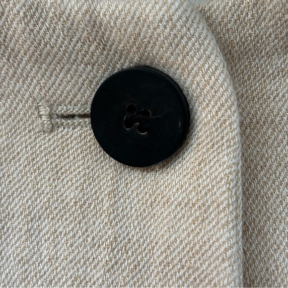 Zara Crinkle Linen Oatmeal Jacket Size XS - Picture 8 of 10